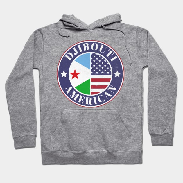 Proud Djibouti-American Badge - Djibouti Flag Hoodie by Yesteeyear